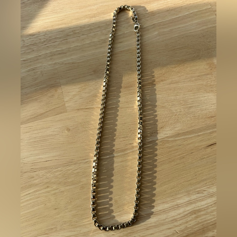 ✨ Tiffany & Co. Sterling Silver Box (Venetian) Link Necklace & Bracelet Set